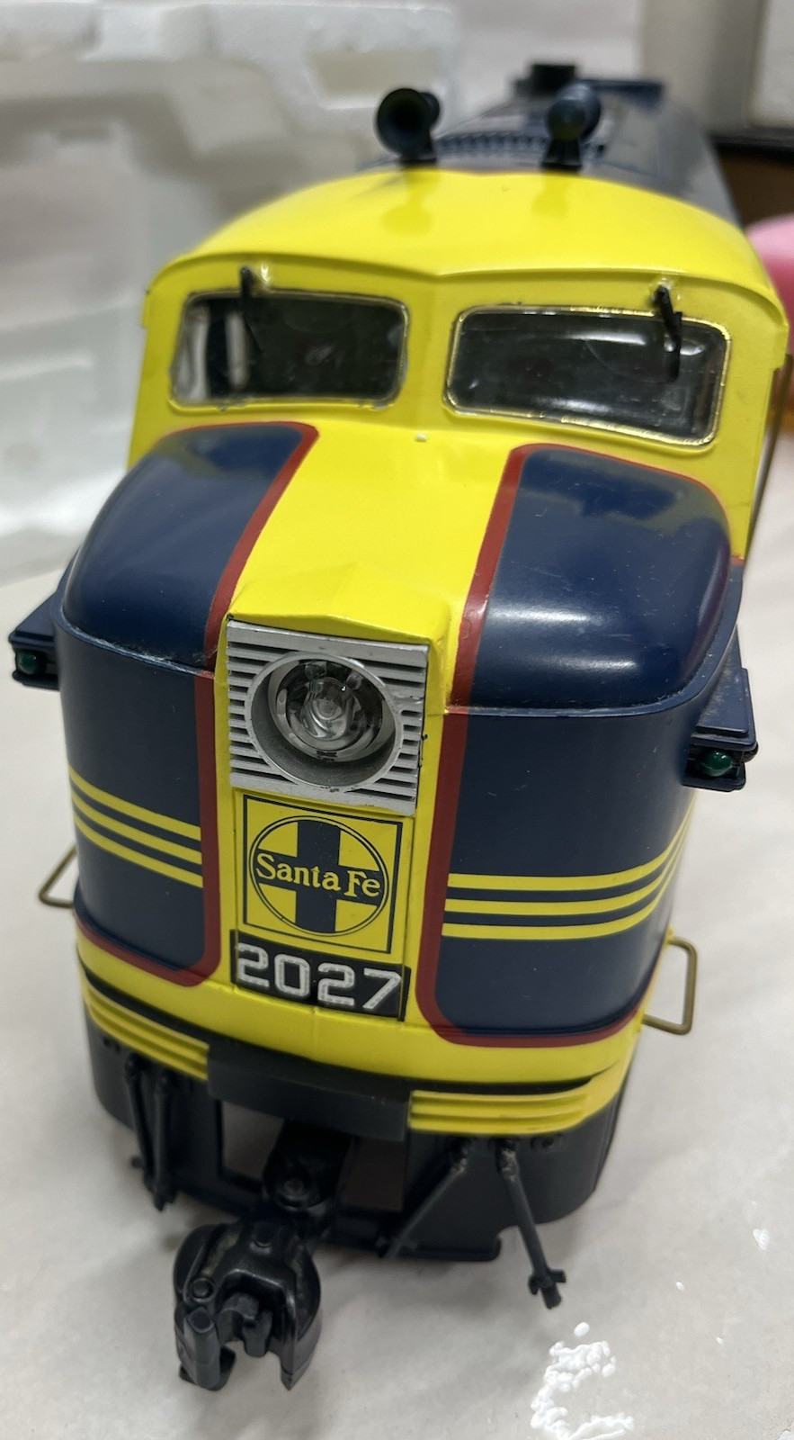 Aristocraft SANTA FE (Freight) FA1/FB1 Set #22027 BLUE/YELLOW G scale NICE!