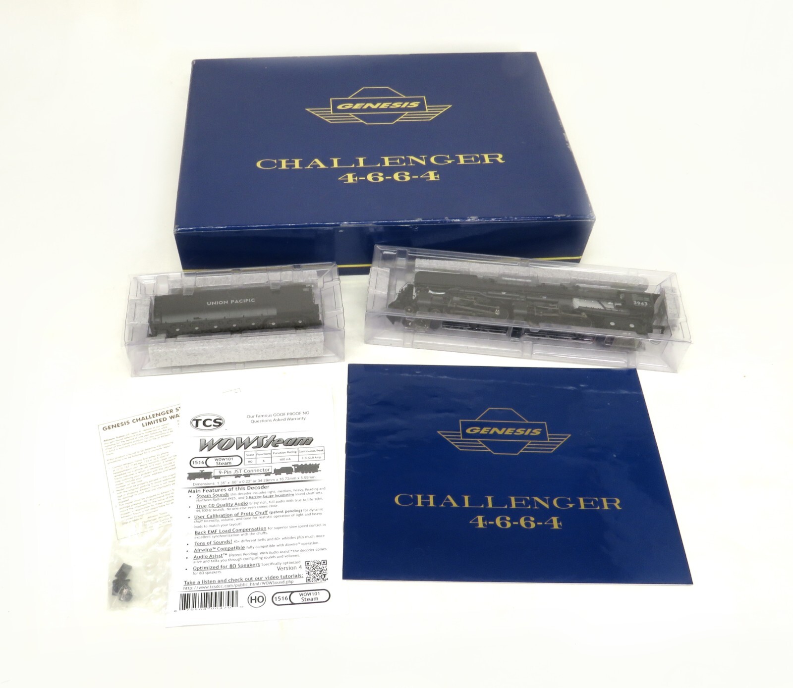 Athearn ATG9125 4664 Union Pacific #3943 Challenger Steam Loco w/DCC, HO Scale