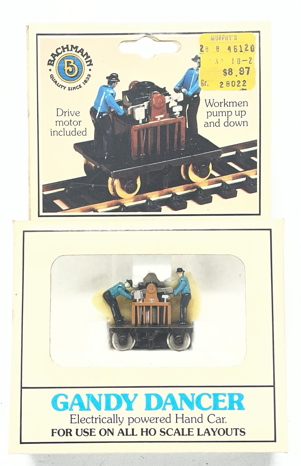 Bachmann 46202 HO Scale Gandy Dancer Powered Handcar