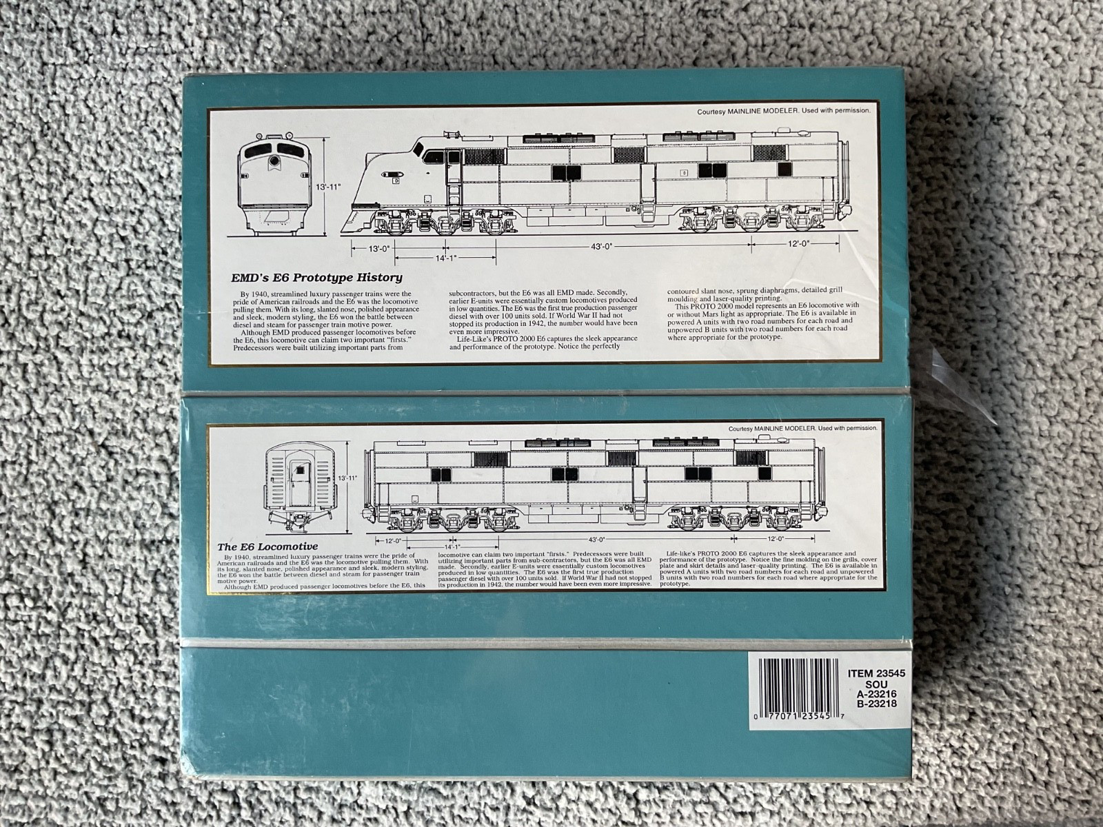 PROTO 2000 LIFE LIKE HO SOUTHERN E6 DIESEL #2800 POWERED A & DUMMY B MIB Sealed