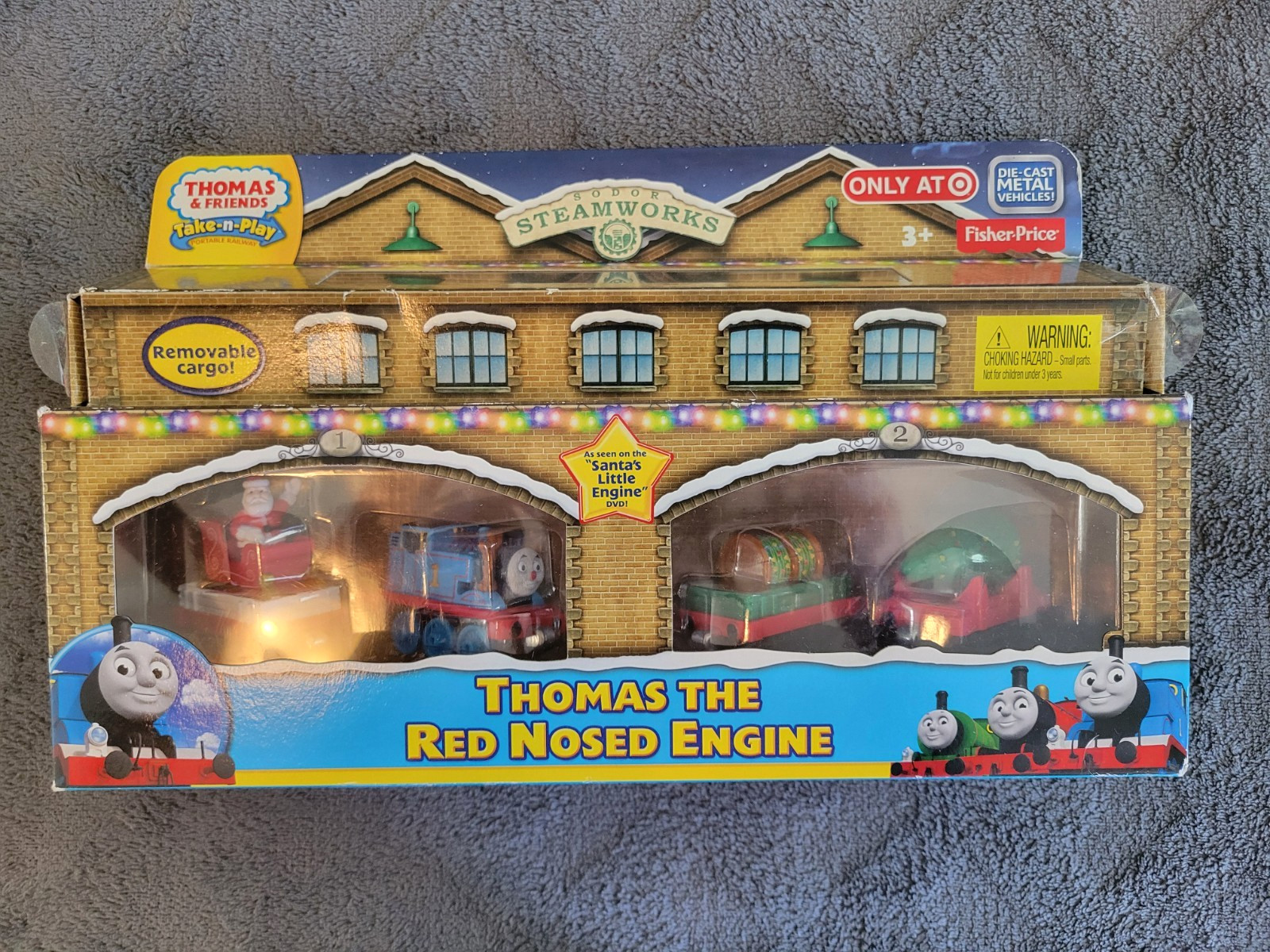 THOMAS TRAIN Take N Play the Red Nose Engine Christmas Rare 2013 Target Santa