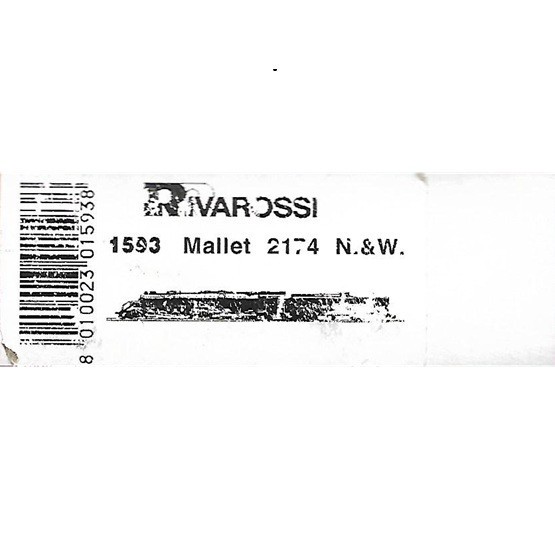Rivarossi 1593 Norfolk and Western Mallet Y6B Locomotive & Tender #2174 HO Scale