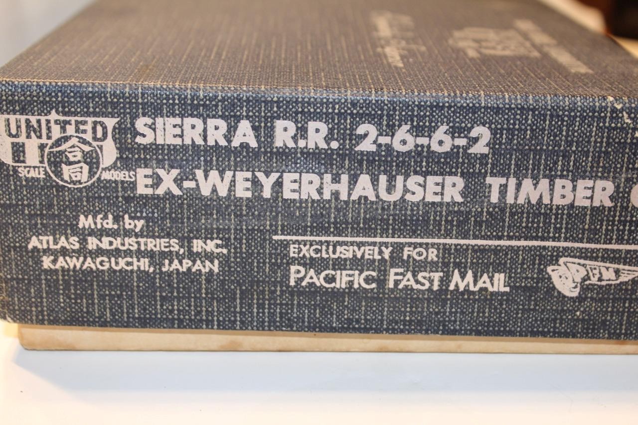 UNITED/PFM HO BRASS SIERRA RR – EX WEYERHAUSER TIMBER Co. 2-6-6-2 MALLET