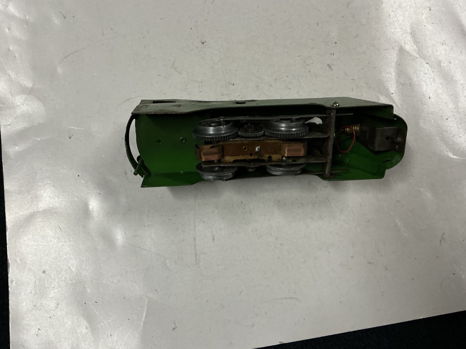 Marx 0 Gauge: Commodore Vanderbilt Rare Pea Green swing peg w/ manual motor