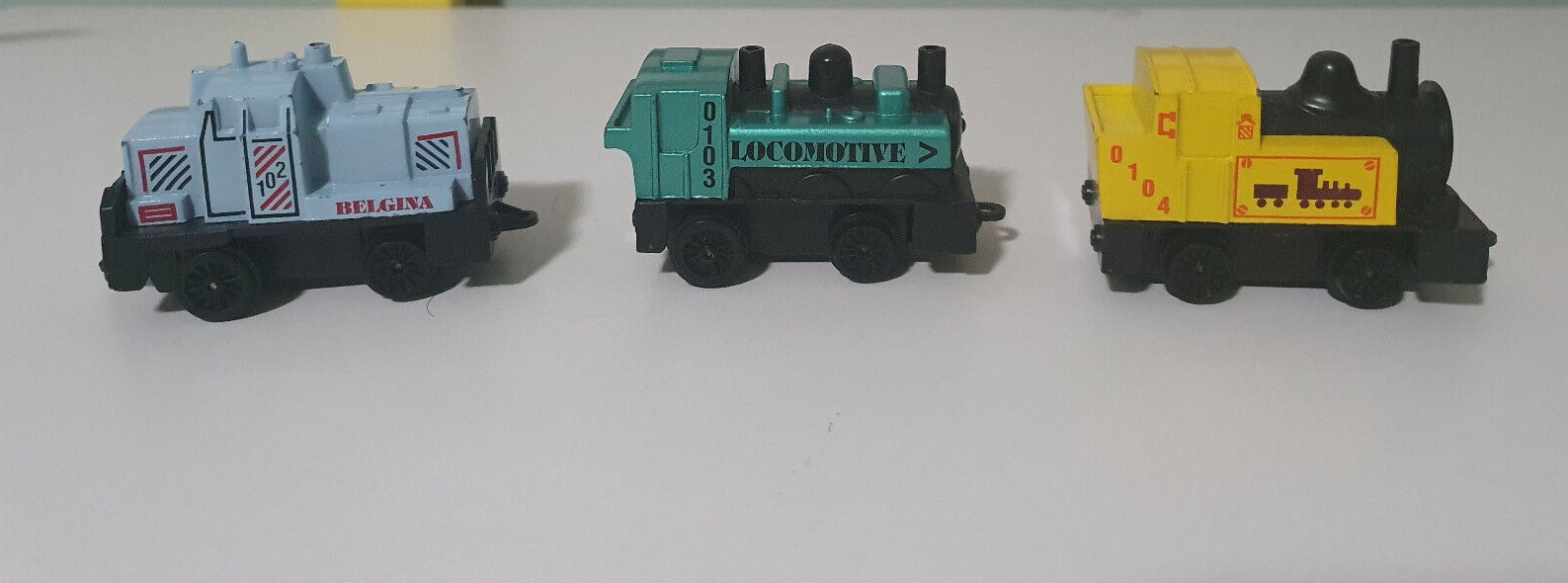 TOY TRAINS BELGINA C8025 1013 LOCOMOTIVE 104 STEAM LOCO YELLOW