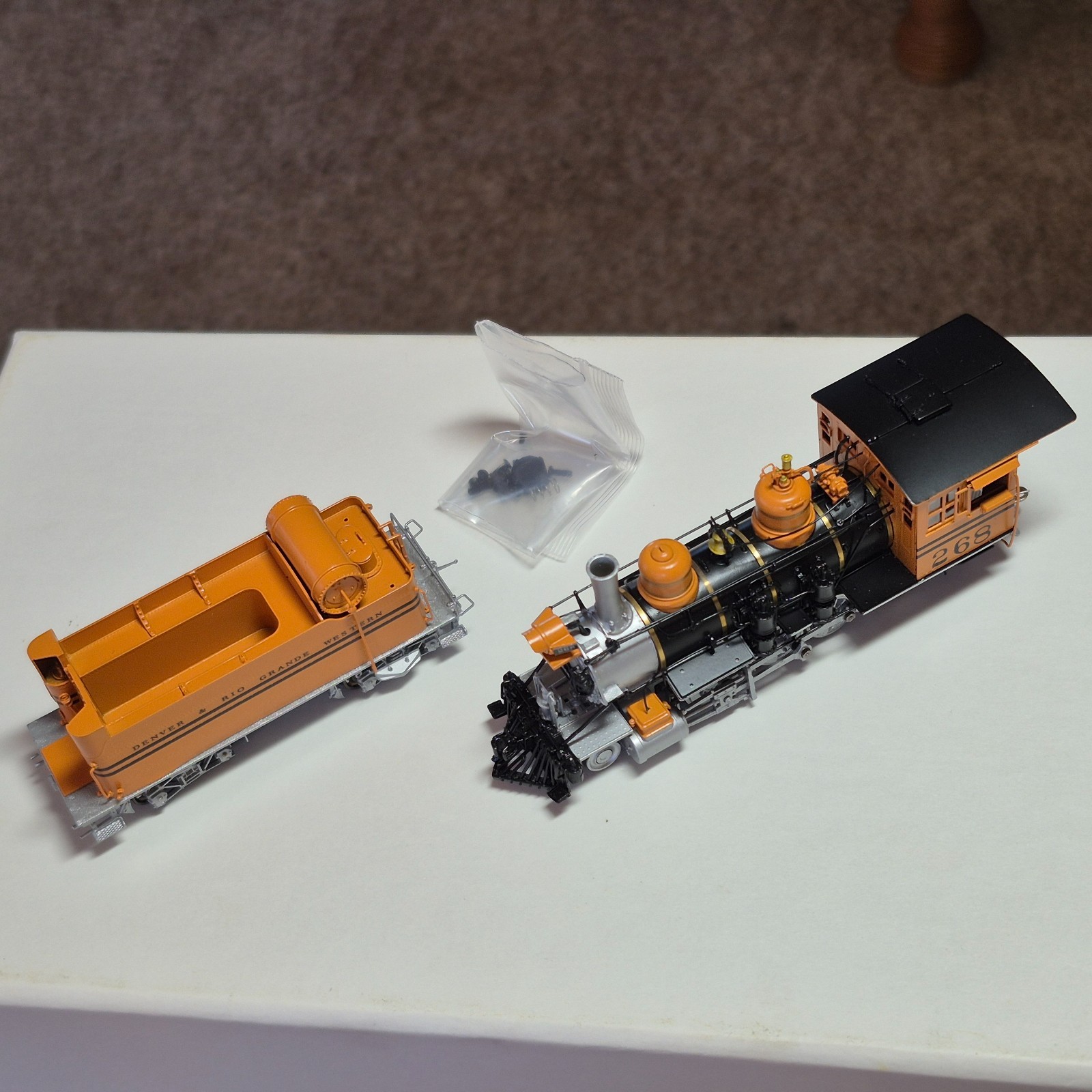 Precision Scale Co. D & RGW C-16 2-8-0 HOn3 Scale Factory Painted #268 BumbleBee