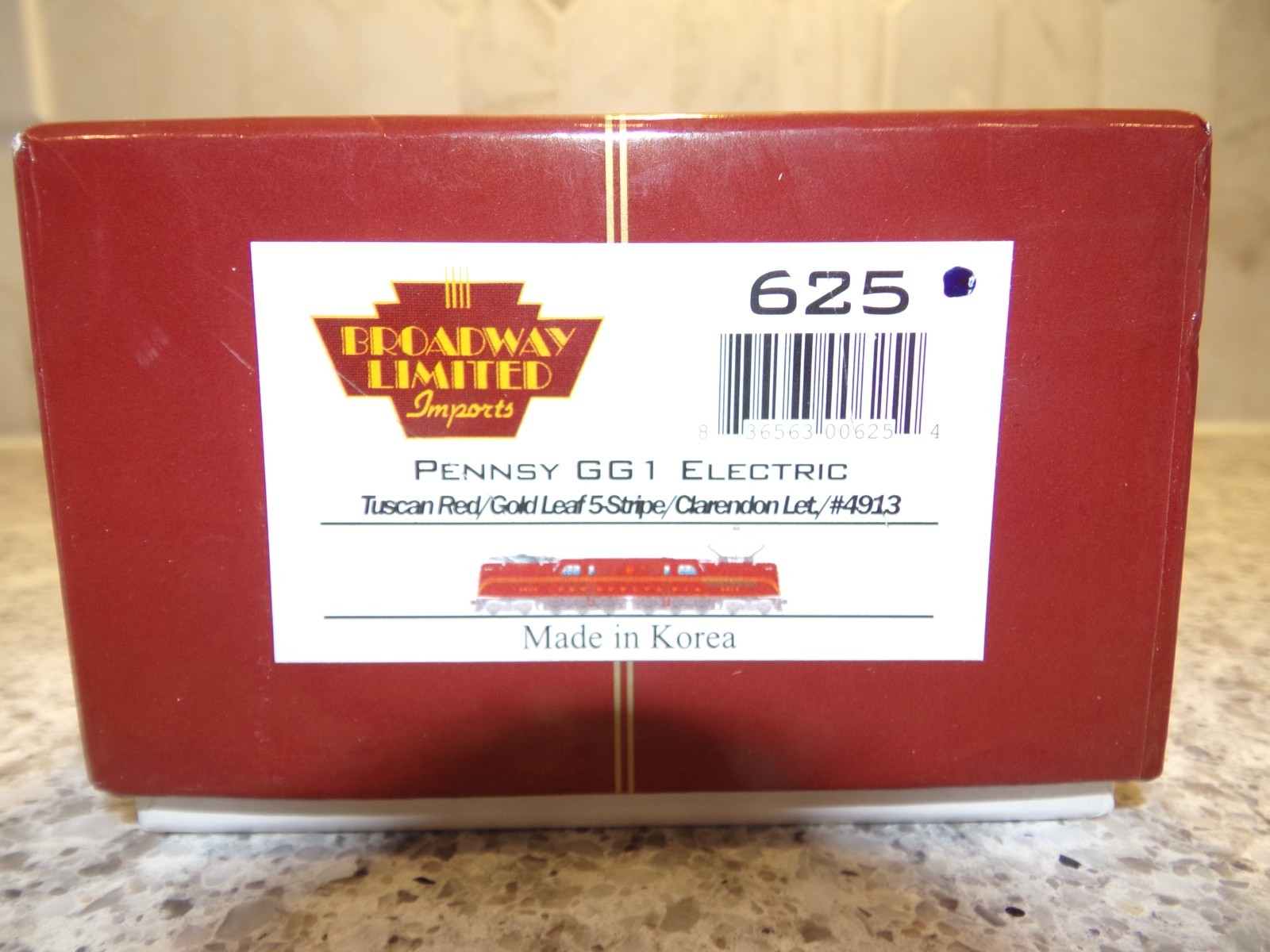 BROADWAY LIMITED #625 HO PENNSY GG-1 #4913 TUSCAN RED GOLD 5 STRIPE DC/DCC/SOUND