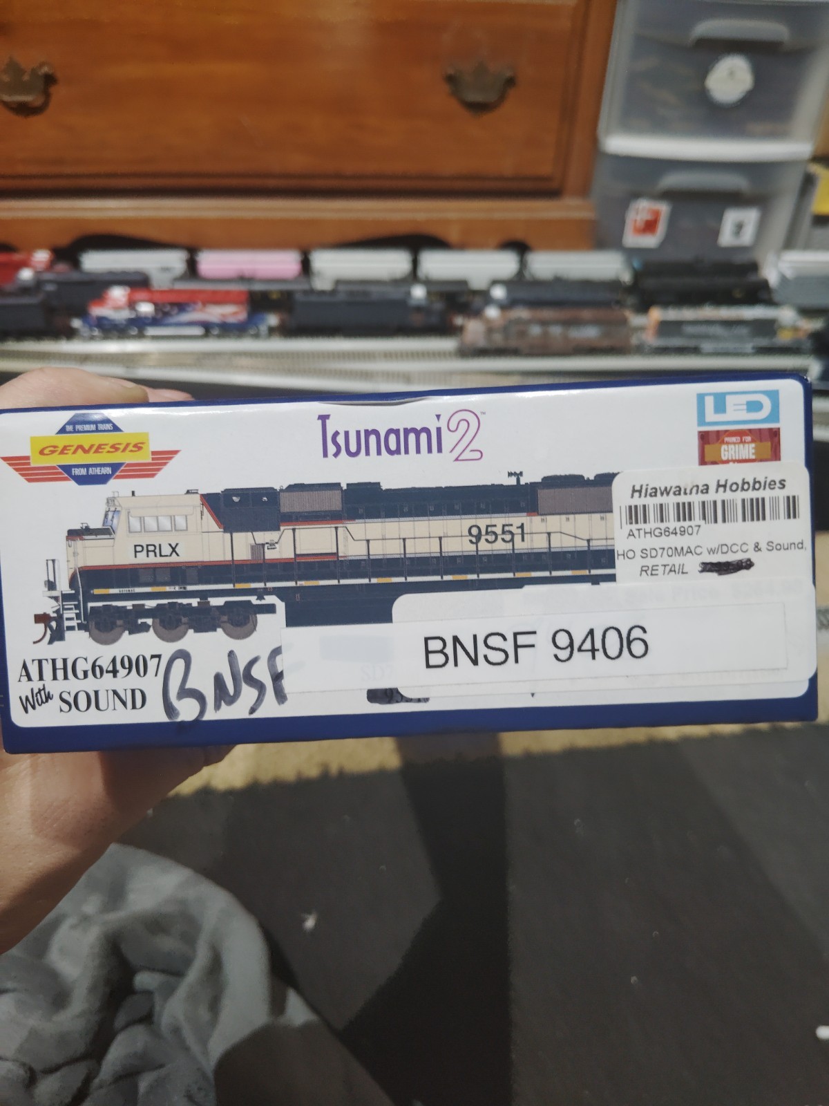 HO Athearn BNSF SD70MAC 9406 DCC With SOUND