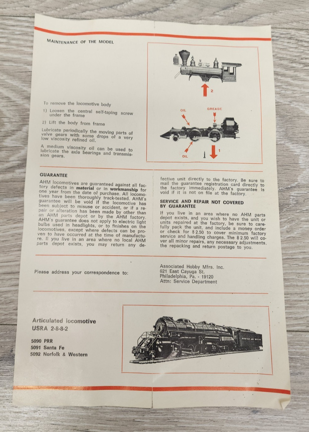 AHM Rivarossi HO Scale 2-4-0 Locomotive & Tender 5072-B JW Bowker AS IS READ