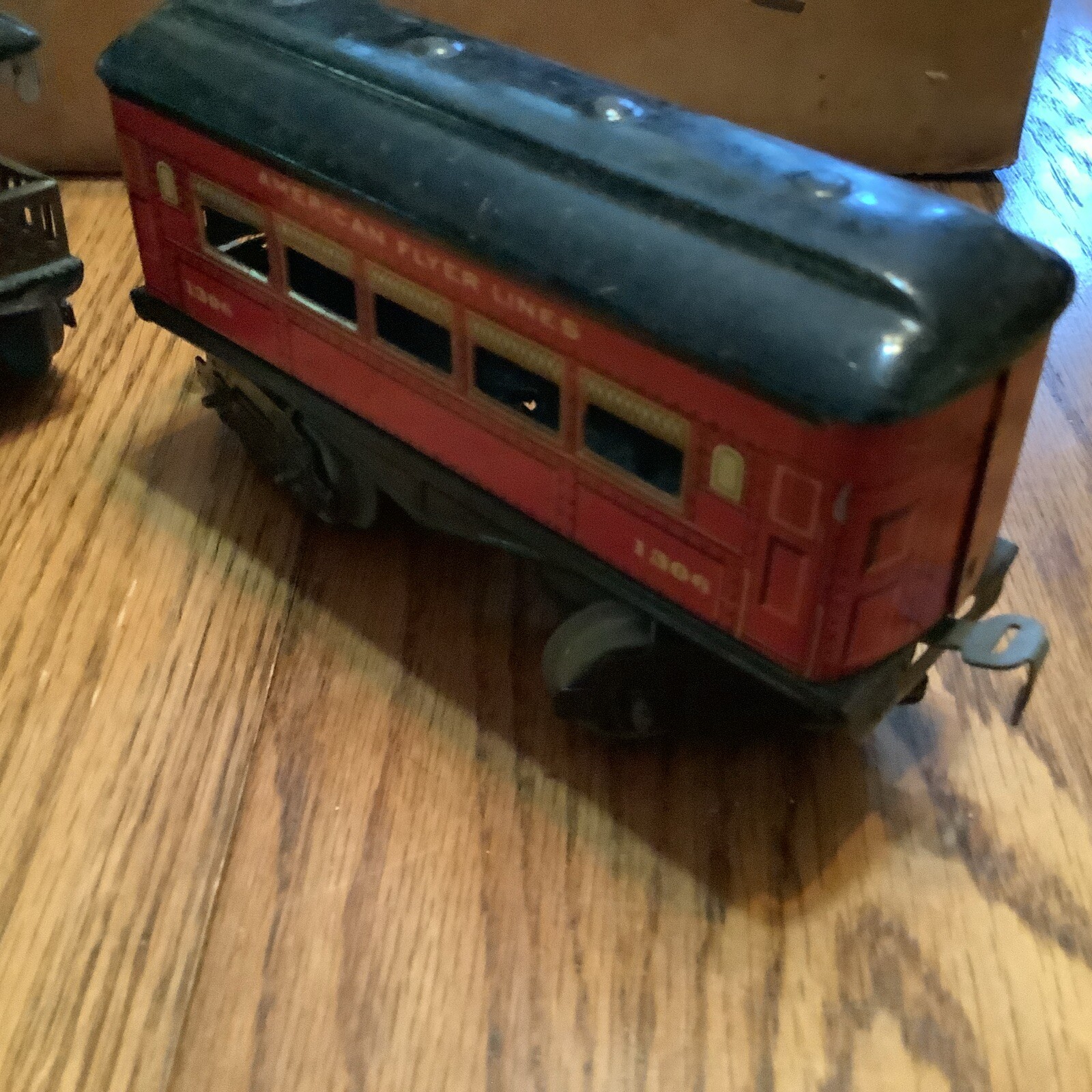 American Flyer Clockwork # 16 Tender & 3 Passenger Cars, 1306 1205, 1206 Box