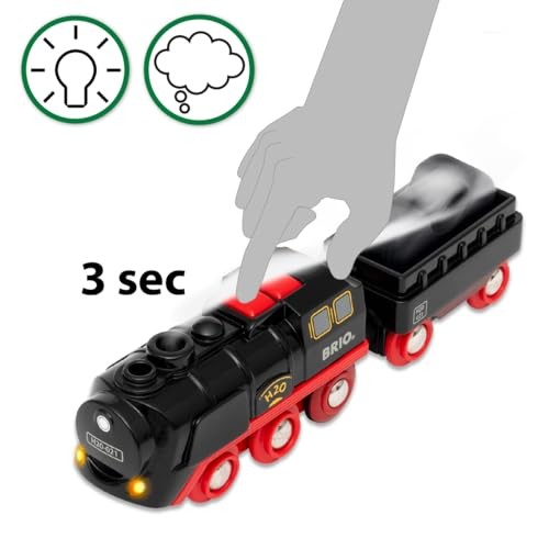 BRIO 33884 Battery Powered Wooden Railway Steam Train Japan New Y862776