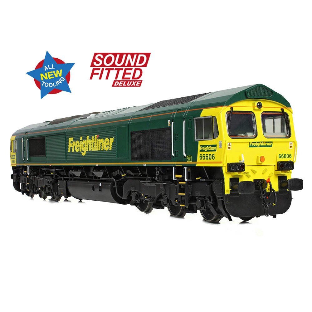 Bachmann 50-002SFX OO Gauge Class 66/6 66606 Freightliner Green (Sound Fitted De