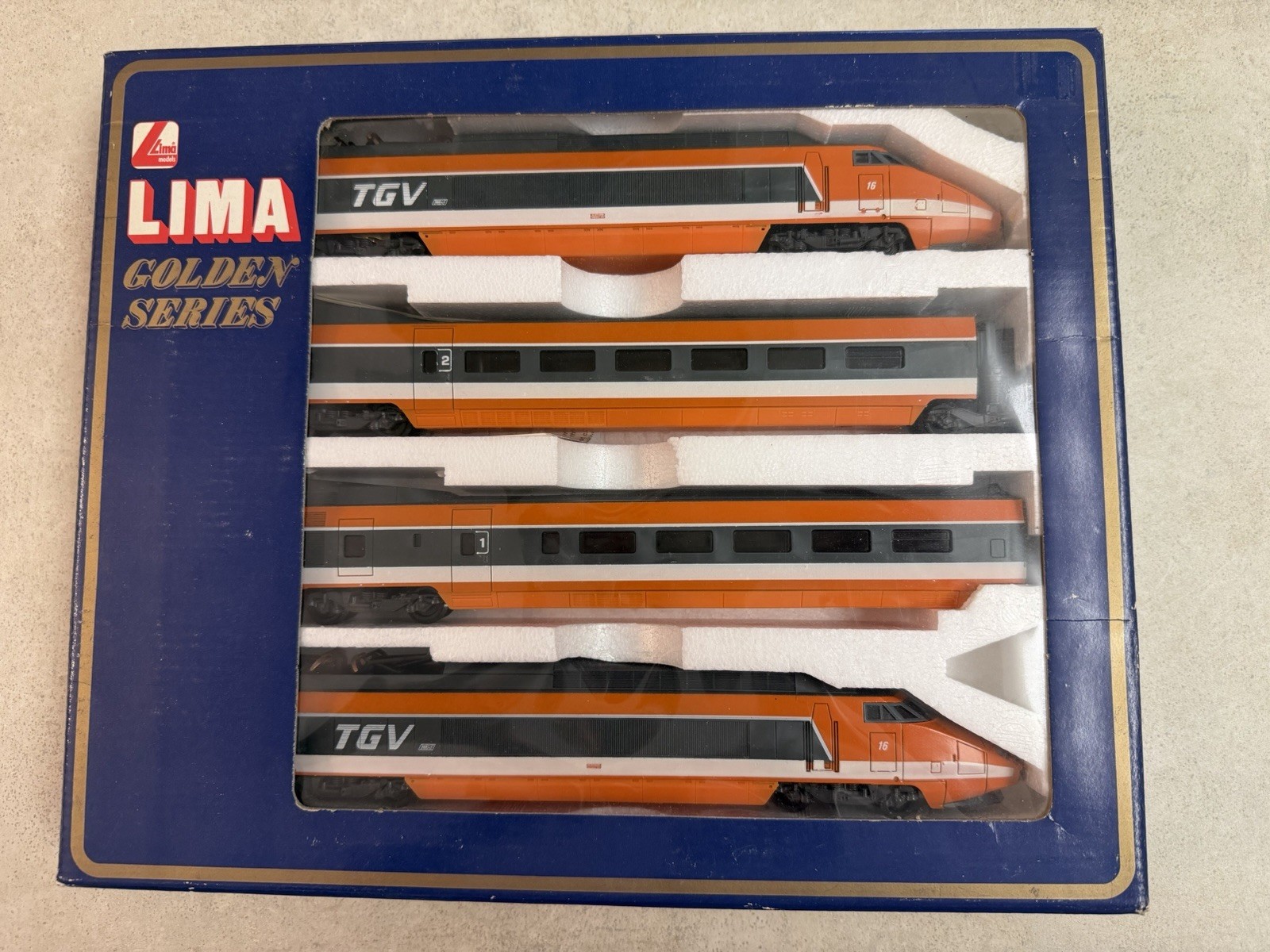 Vintage Lima Golden Series HO Scale TGV Electric High Speed 4 Train Set w/ Box
