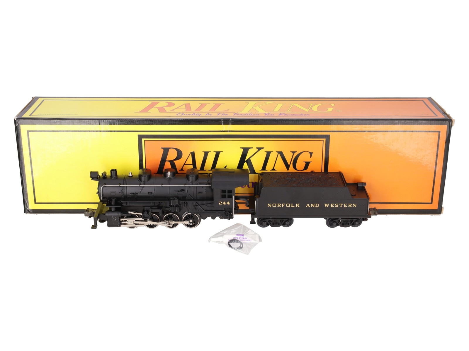 MTH 30-1111 O Gauge N&W 0-8-0 Diecast Steam Switcher #244 EX/Box