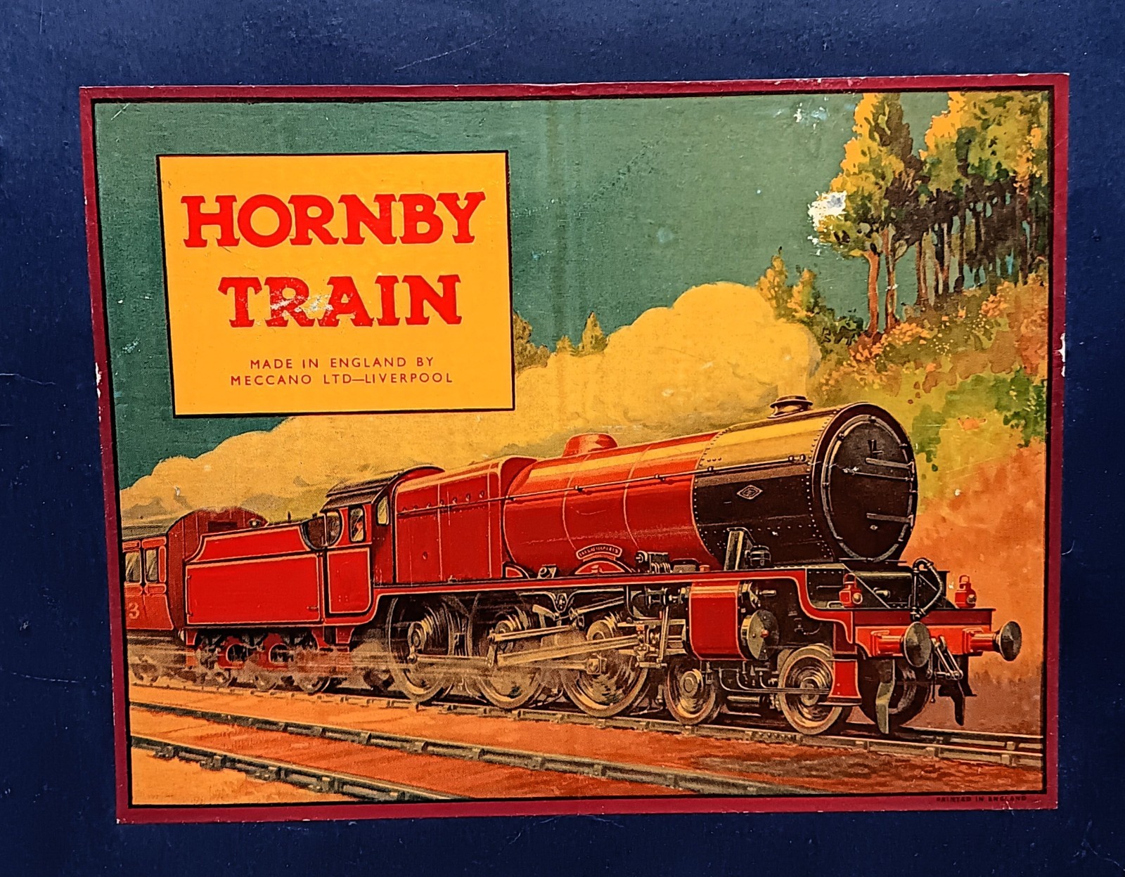 Hornby O Gauge M0 Clockwork Set c1932-33 Red Loco 6161 Boxed Prewar See Video