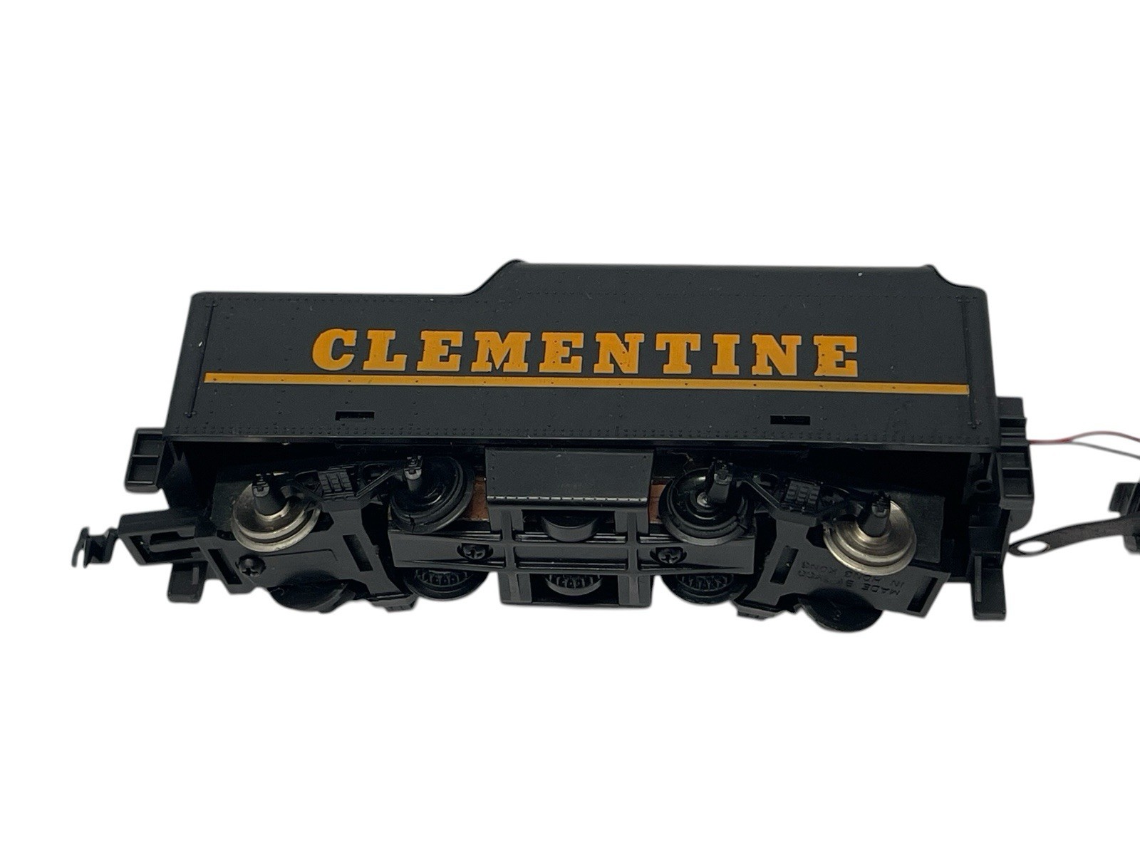 Vintage Clementine Steam Locomotive W/Tender – black & Gold Model Train Untested