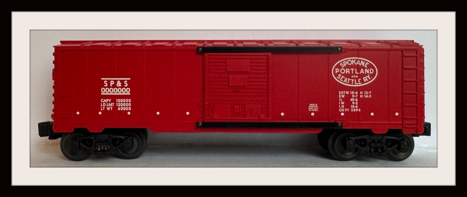 Lionel Seattle Portland &Spokane Box Car # 0000000 New Old Stock