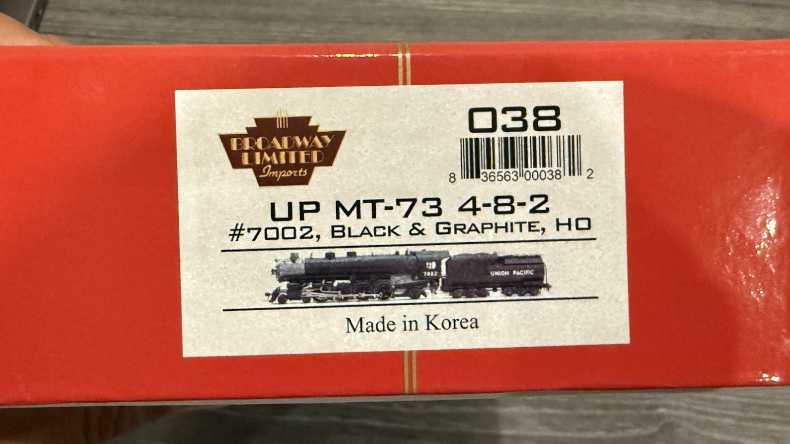 Broadway Limited #038, HO Union Pacific MT-73 4-8-2, UP #7002 DCC sound QSI