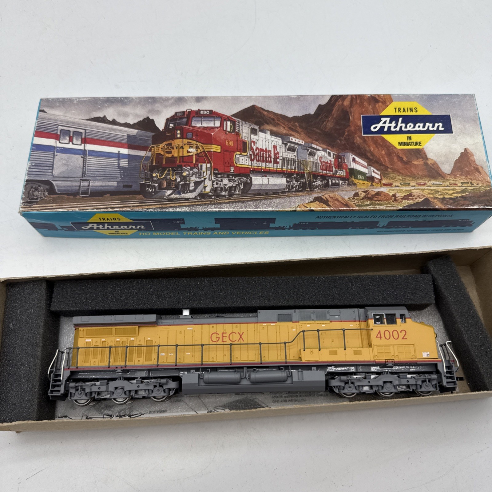 Athearn AC4400 Power GECX 4002 Locomotive Engine Train Blue Box Nice