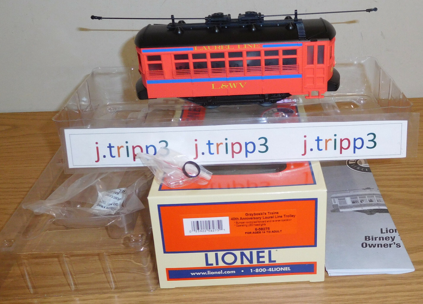 Lionel 58275 Laurel Line L&WV Lackawanna Wyoming Trolley O Gauge Train Motorized