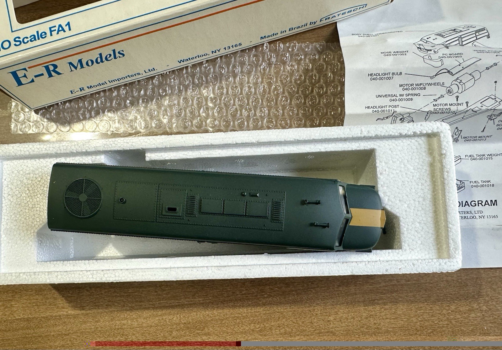 Frateschi HO New Haven 0413 Diesel Locomotive Green & Gold NEW in Open Box