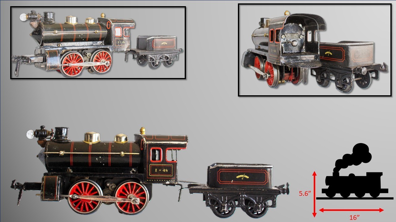 Pre-War Bing I-48 1910-1915 1-gauge Electric 20v 0-4-0 Locomotive