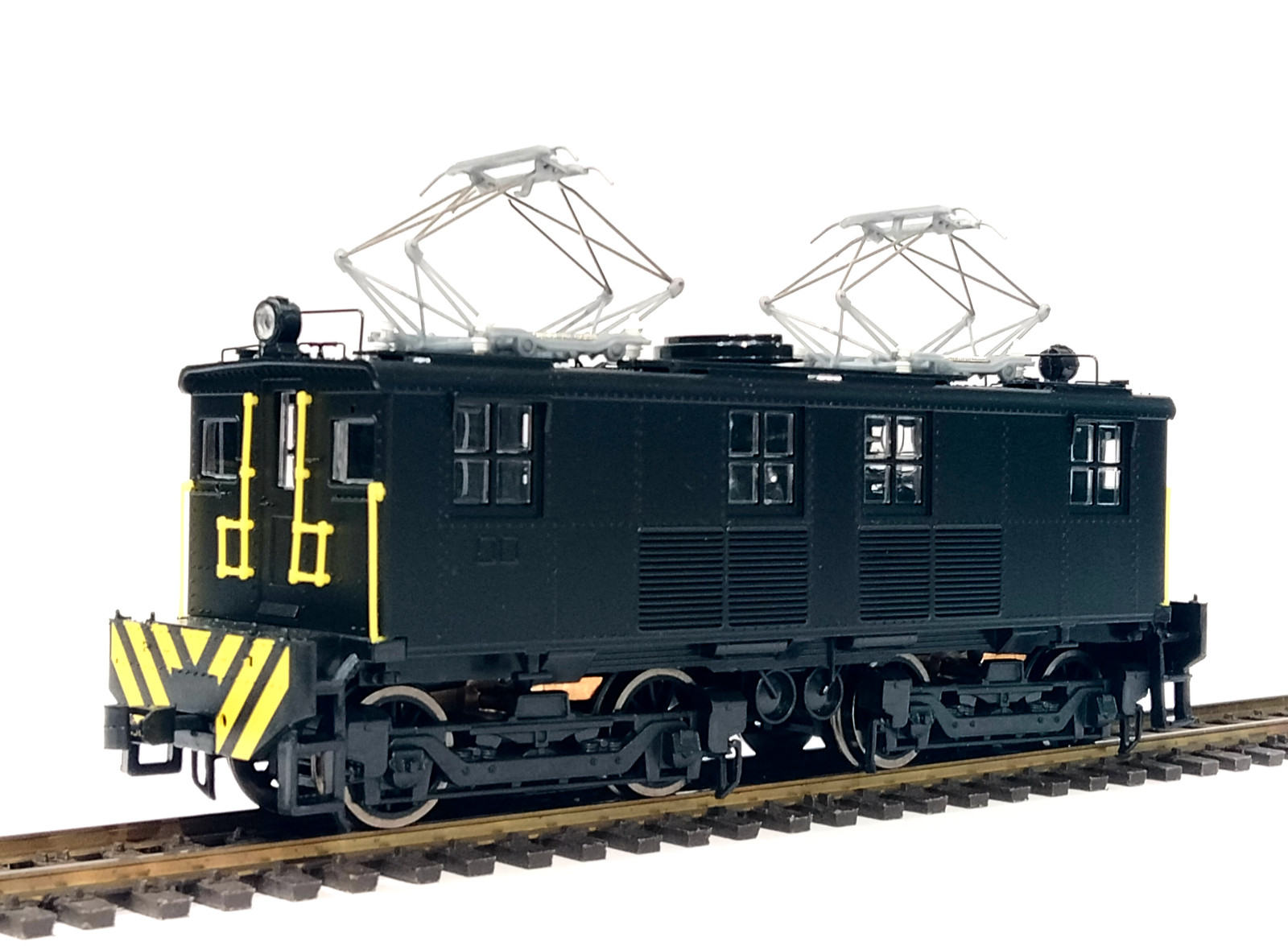 HO/J Scale Tramway General Electric GE Boxcab Locomotive Tiger Stripe H0 Gauge