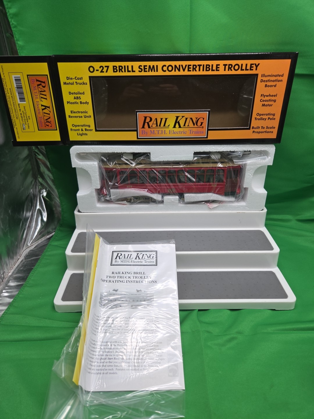 MTH Railking 30-2512-1 Brill Semi Convertible Trolley with Proto-Sound