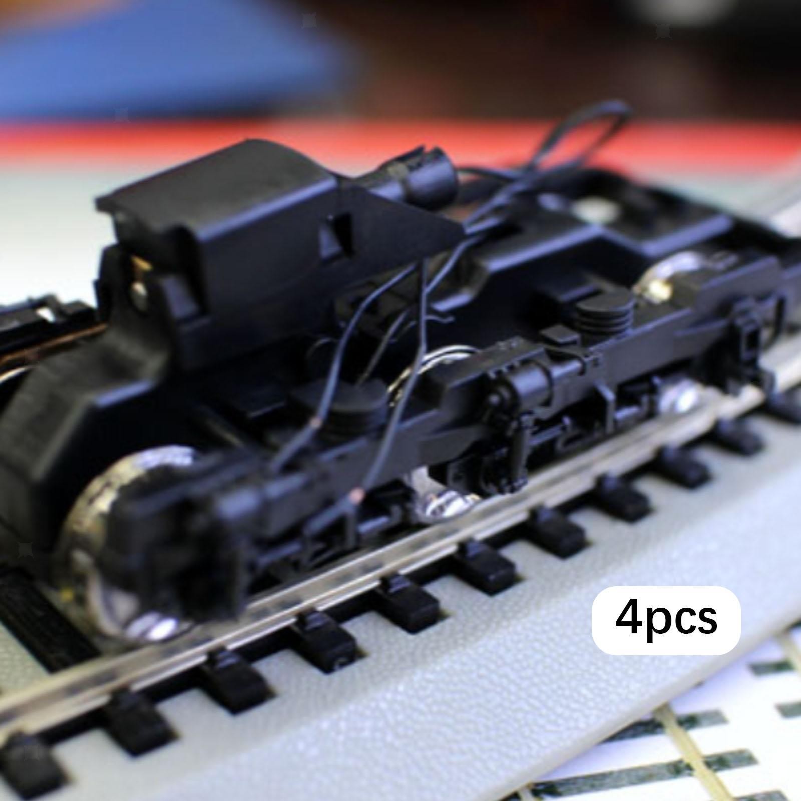 4Pcs HO Scale 1:87 Roller Bearing Truck Railway Layout Landscape Assembly