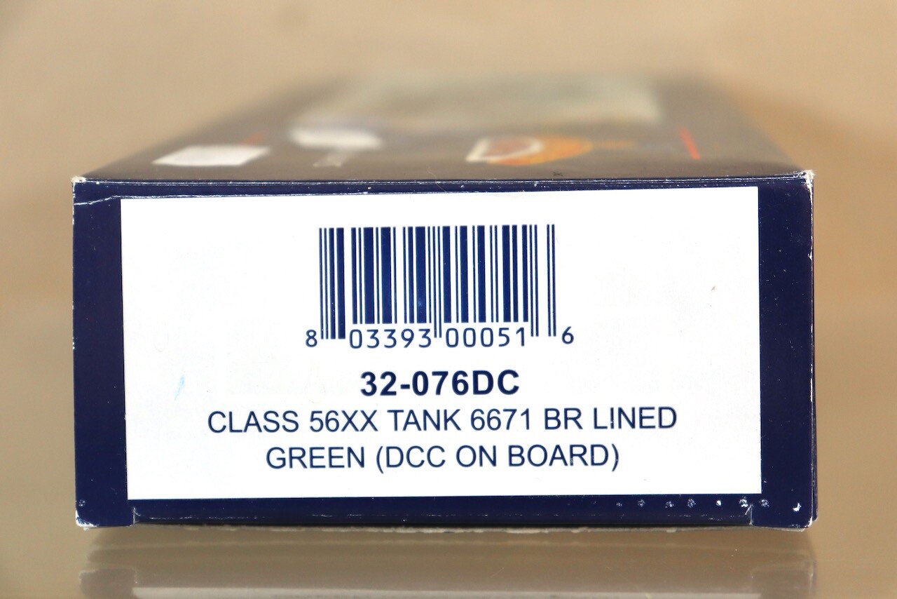 BACHMANN 32-076DC BR 0-6-2 CLASS 56XX TANK LOCOMOTIVE 6671 ANALOGUE og