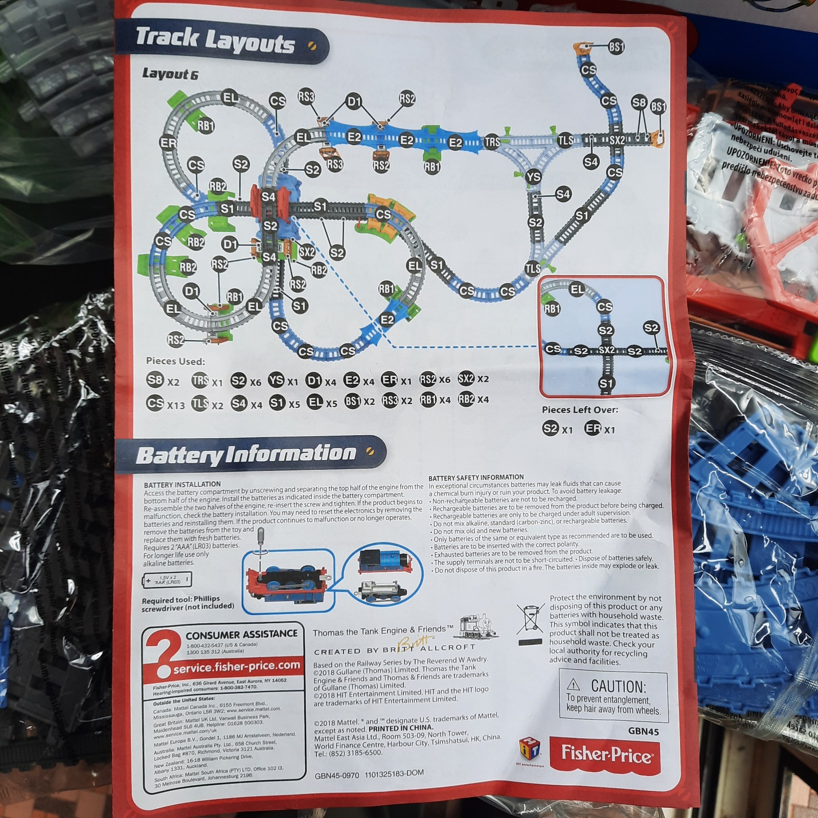 2018 Mattel Thomas & Friends TrackMaster Retired Percy Builder Box Set GBN45