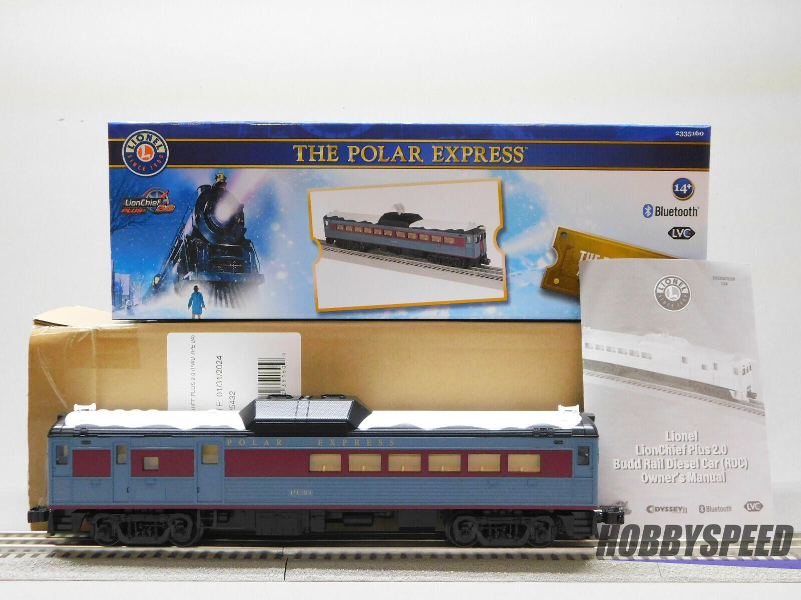 LIONEL POLAR EXPRESS LIONCHIEF PLUS 2.0 BUDD RDC2 #PE-24 O GAUGE car 2335160 NEW