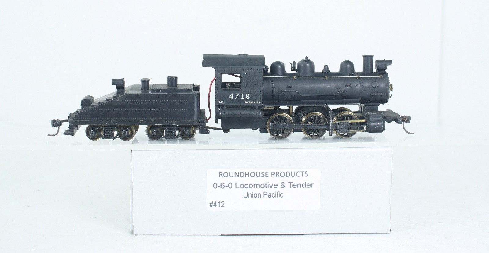 HO Scale MDC Roundhouse #412 Union Pacific 0-6-0 Locomotive & Tender #4718