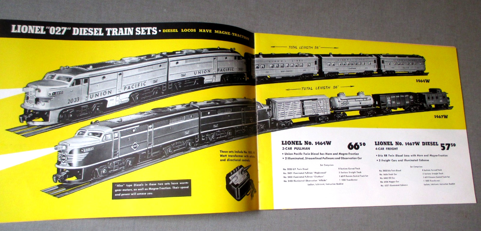1952- LIONEL TRAINS- DEALER ADVANCE SALES NEW MODELS CATALOG- EXC- O- GAUGE LOCO