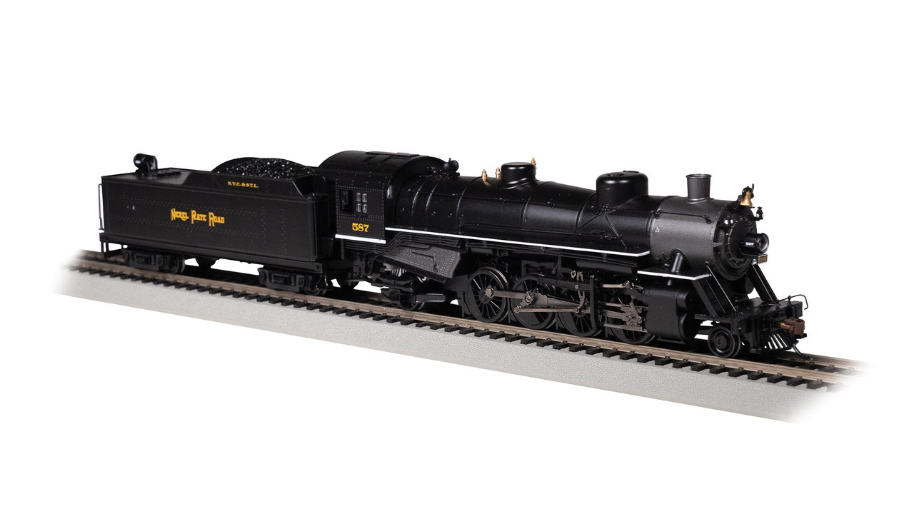 Bachmann HO Scale ~ Light 2-8-2 ~ Nickel Plate Road 587 Long Tender ~ DC ~ 54407