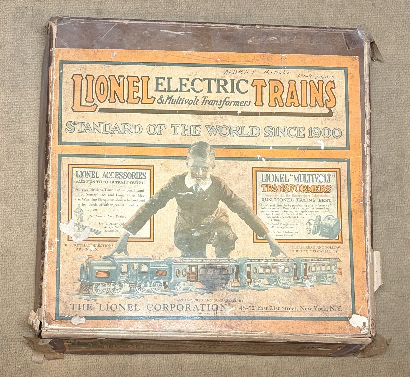 Pre War Lionel Train Set 294 3 Cars With Engine And Box