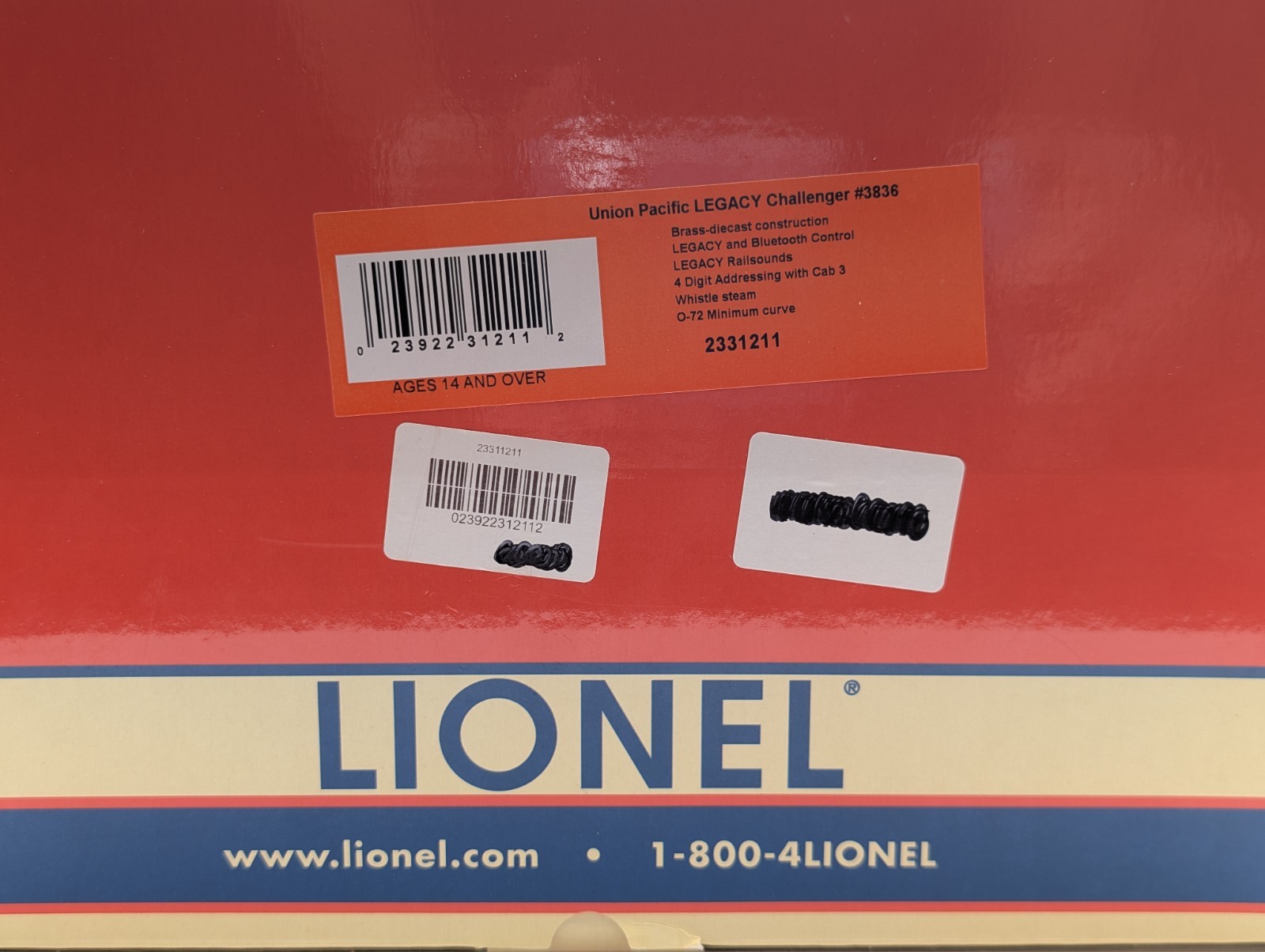 Lionel 2331211 Union Pacific LEGACY Challenger #3836