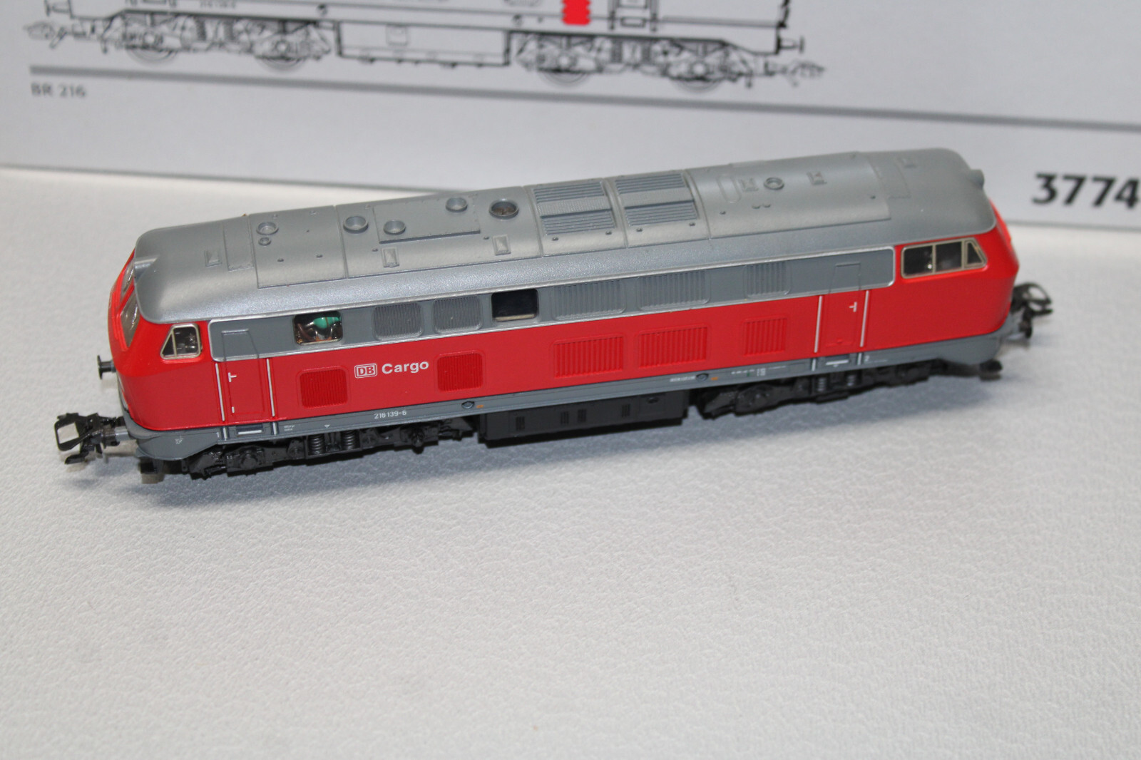 Märklin 37744 Digital Diesel Locomotive Series 216 139-6 DB Cargo Gauge H0 OVP