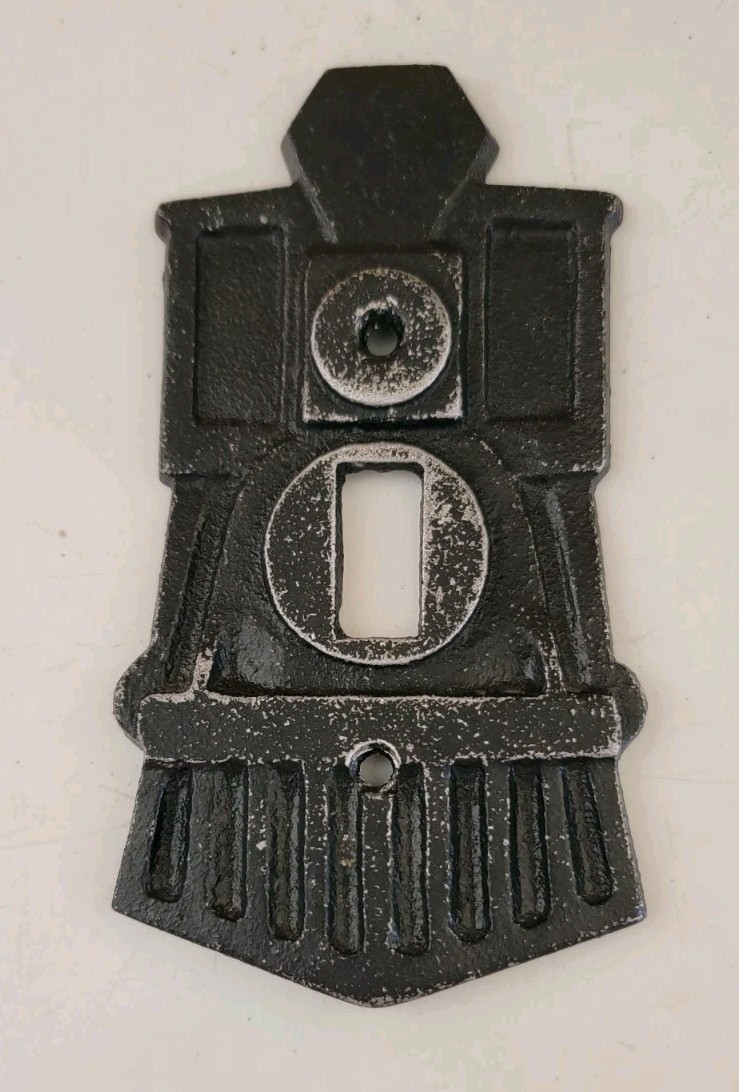 Vintage Cast Iron Steam Train Engine “The Old Switcher” Light Switch Plate Cover