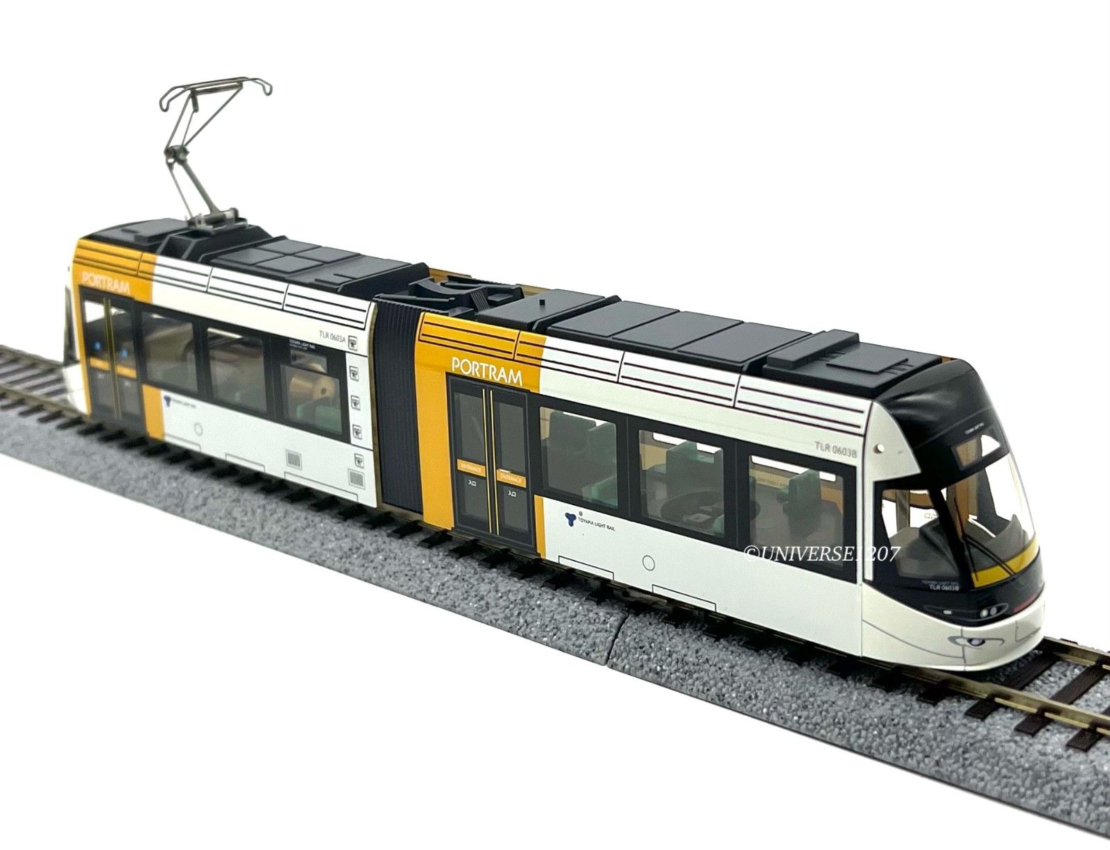 HO Scale Endo Toyama Light Rail Tram TLR0600 Yellow H0 Gauge Streetcar LRT VHTF