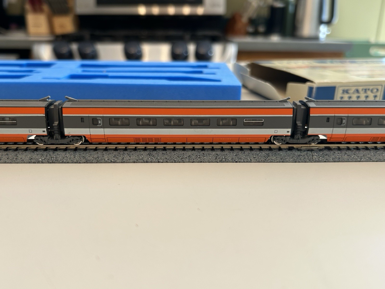 KATO French Railroad TGV S14701 N Scale Bullet Train Japan Used – Very Rare