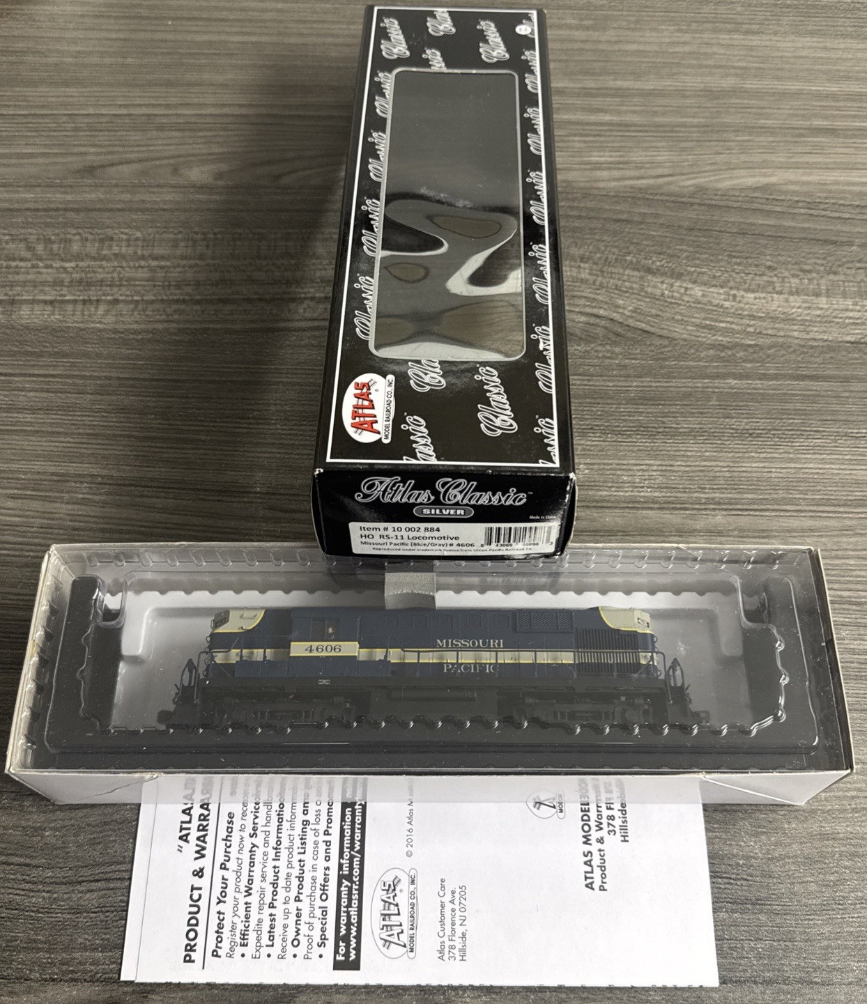 Atlas Classic Silver HO #10002884 RS-11 Locomotive Missouri Pacific #4606 – NIB!