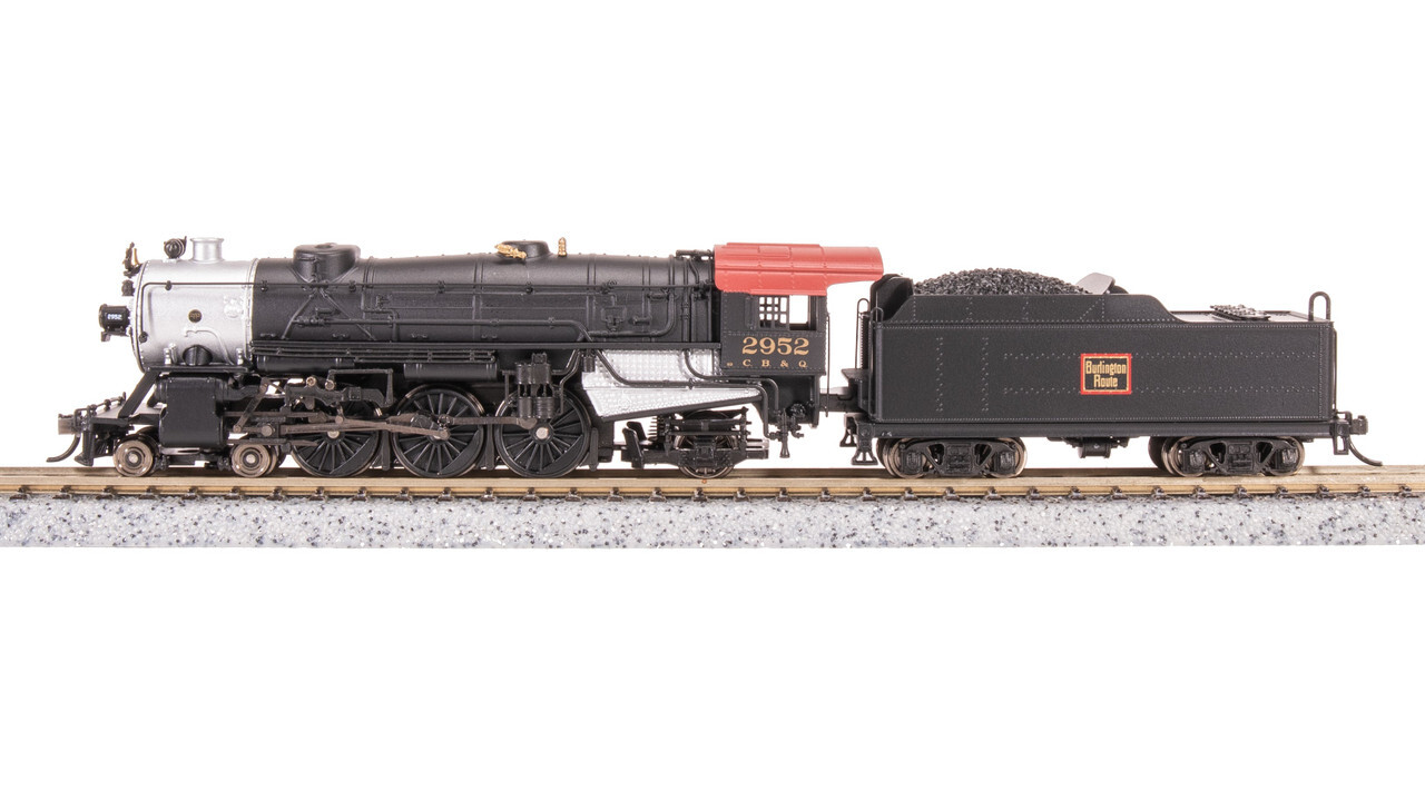 Broadway Limited 7985 N Scale CBQ Heavy Pacific 4-6-2 Steam Locomotive #2952