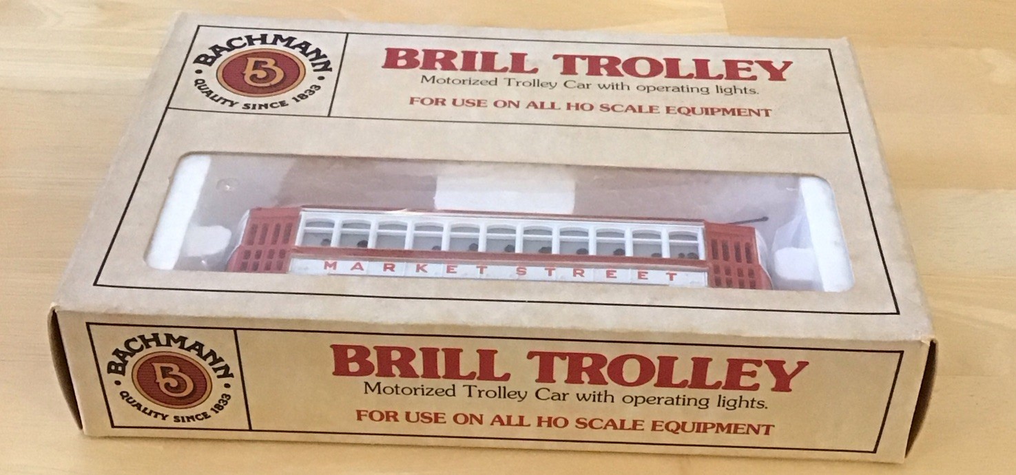 Bachmann HO No. 1310 Market Street Brill Trolley Lighted In Box With Liner LN