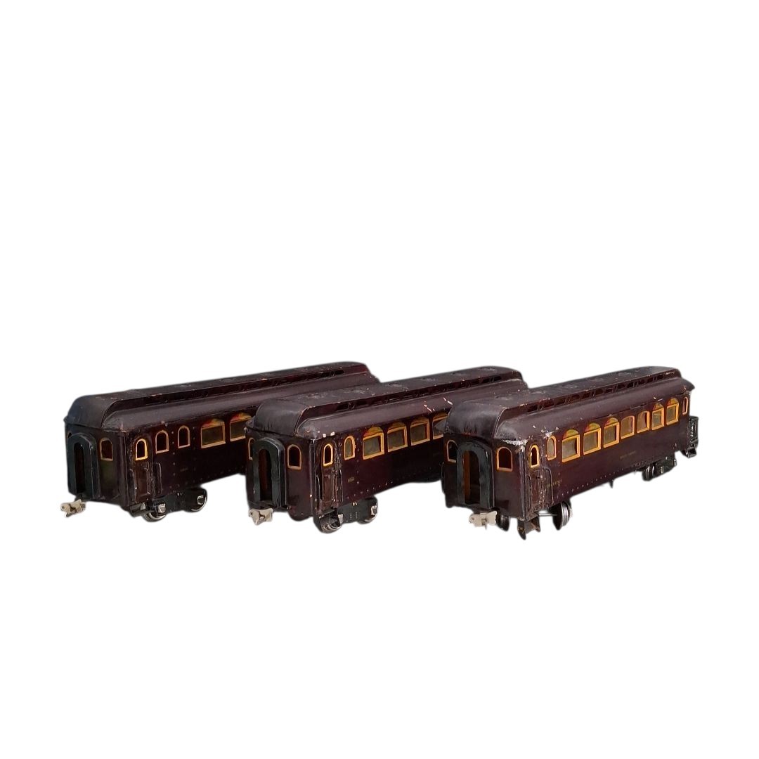 Ives Standard Gauge National Limited Coach Cars Set of 3 Mount Vernon Manon