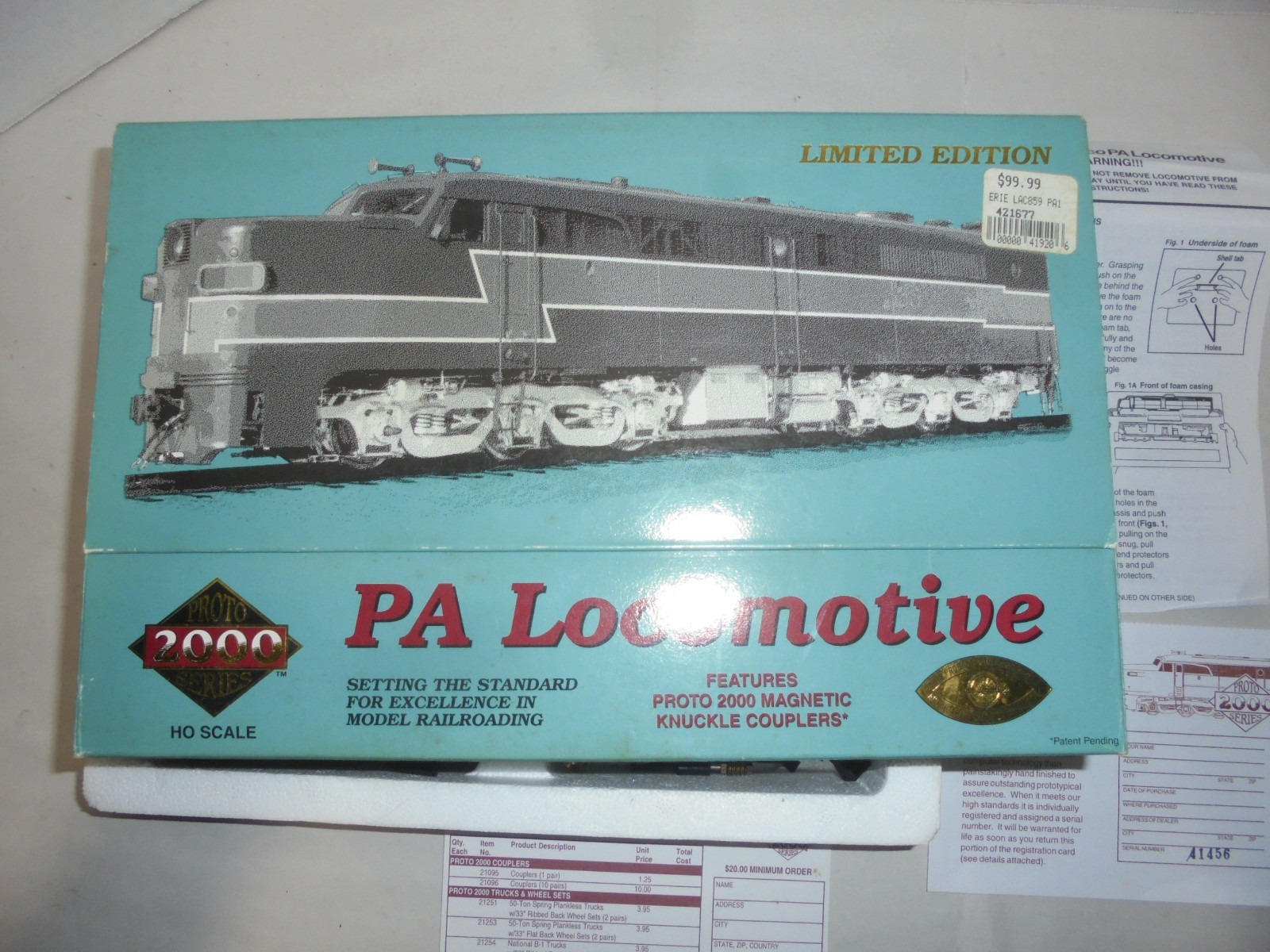 BACHMANN PROTO 2000 HO TRAIN ERIE PA DIESEL ENGINE & ORIGINAL BOX