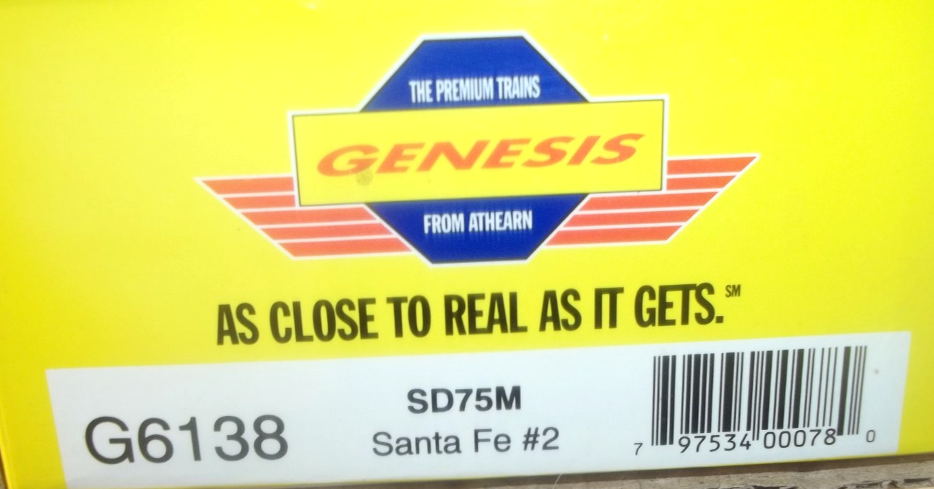 ATHEARN GENESIS HO NEW G6138 #2 SD75M AT&SF SANTA FE 241 OB NEW