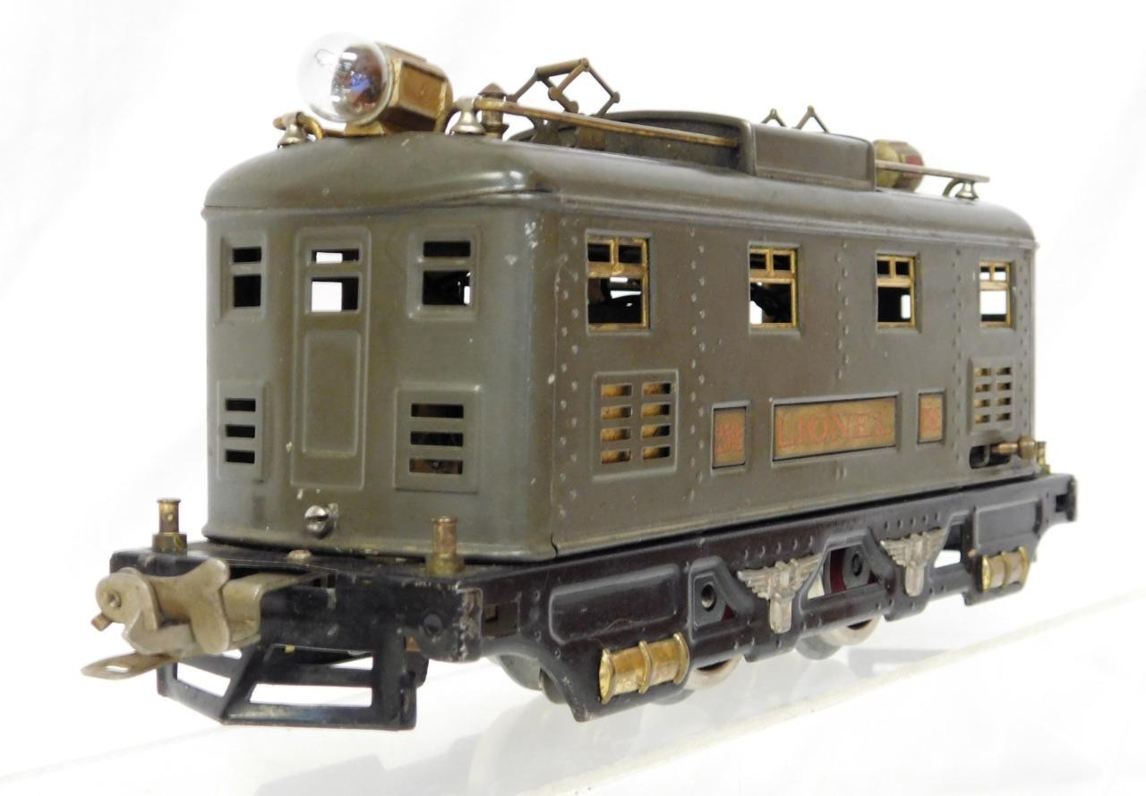 Lionel 251e O Gauge engine 0-4-0 Dark Gray Runs Nice 1930 Red Print NYC boxcab