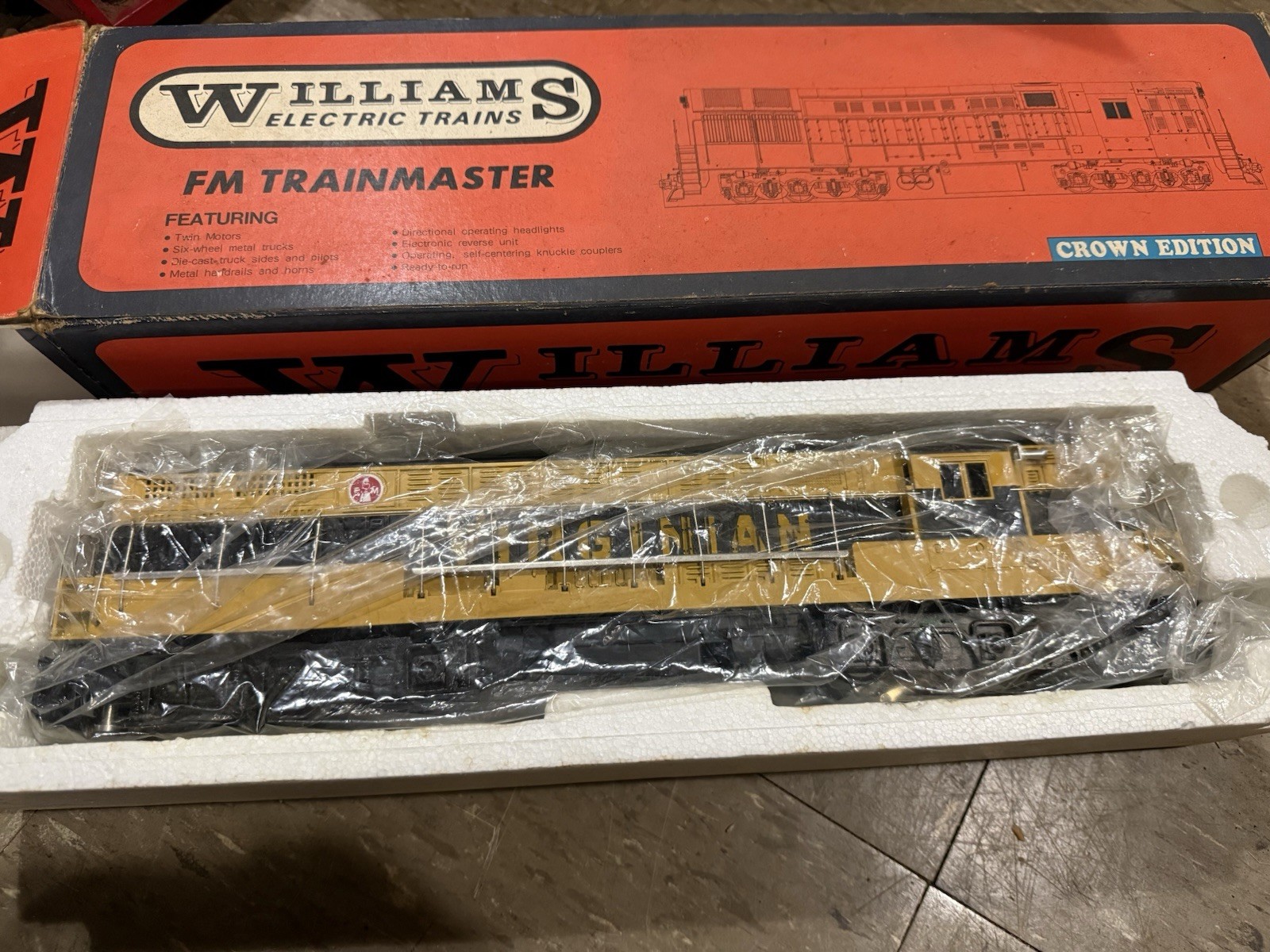 Williams Electric Train Virginian FM Trainmaster Crown Edition 4115 UNTESTED