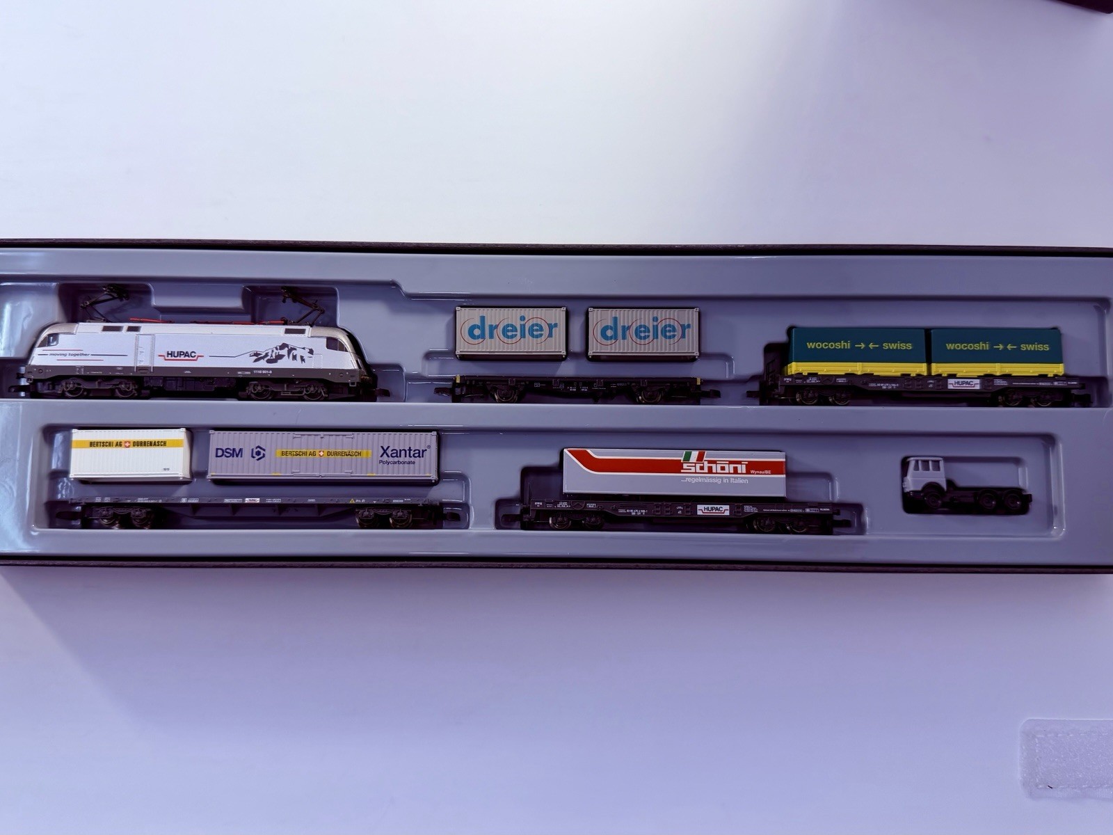 Marklin Mini-Club Z-Scale 81431 SBB HUPAC “Alpine Transit” Train Set
